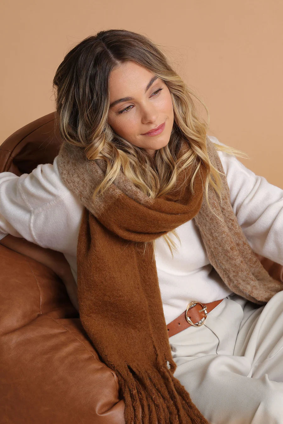 Morgan &amp; Taylor Cosette Scarf Brown