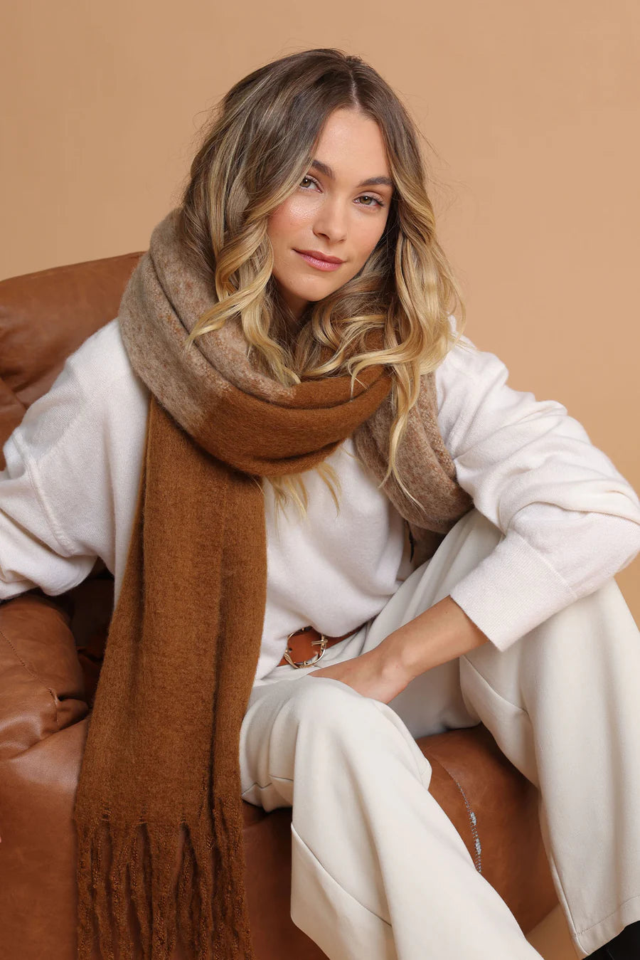 Morgan &amp; Taylor Cosette Scarf Brown