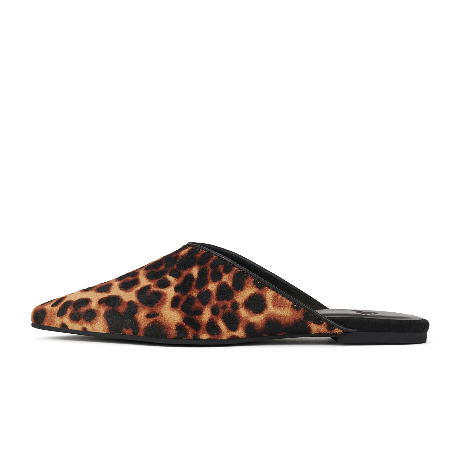 Rollie Pointed Mule Dark Camel Leopard