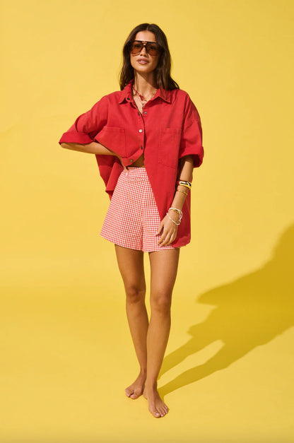 Cartel &amp; Willow Stella Denim Shirt Ruby