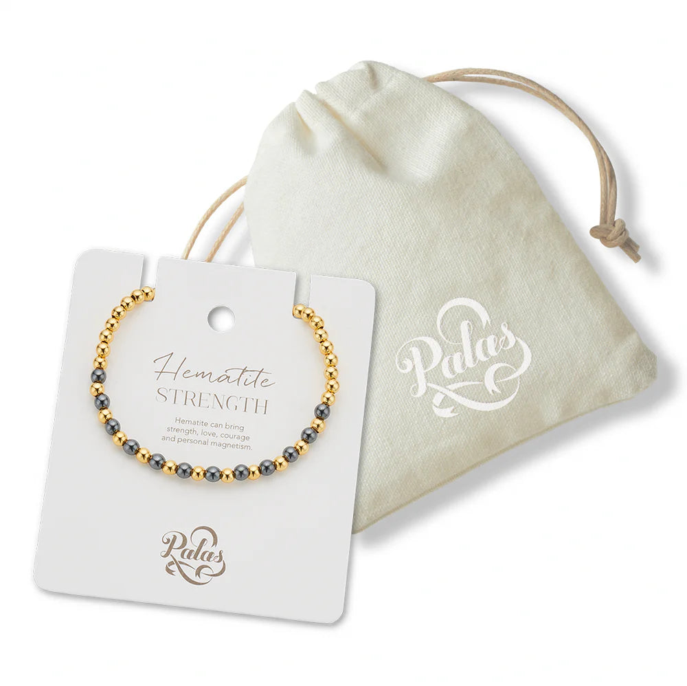 Palas Hematite Lotus Purity Bracelet (Strength)