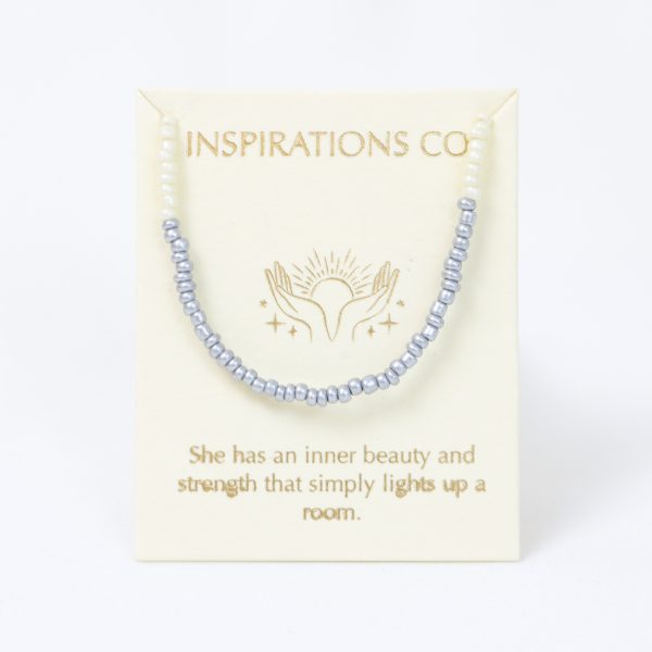 Inspiration Necklace Silver Off White And Gold