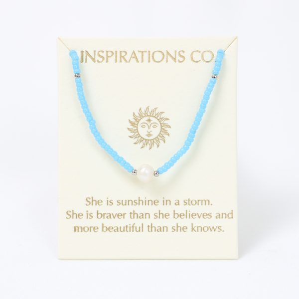 Inspiration Necklace Sky Silver And Pearl