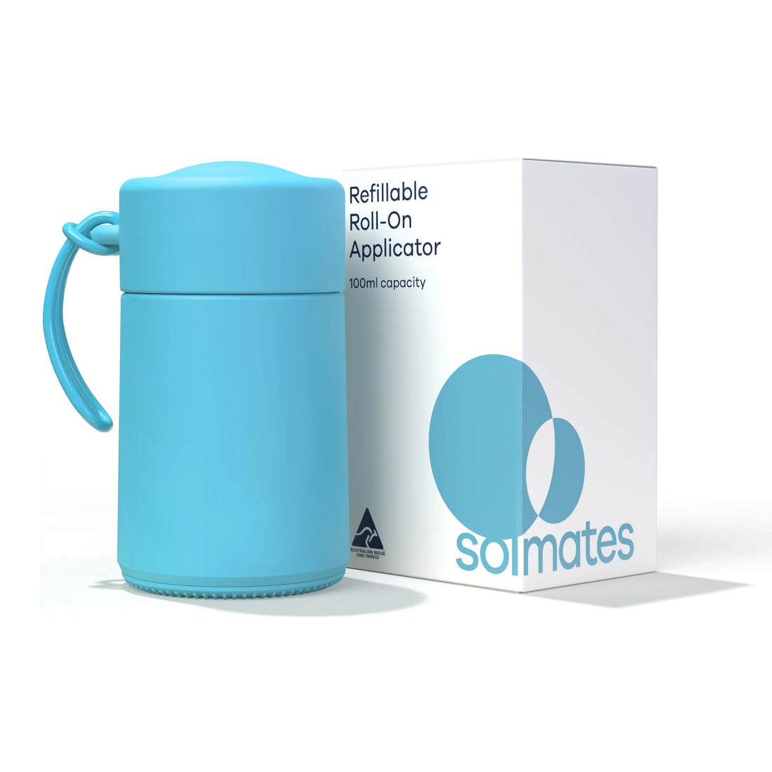 Solmates Refillable Roll-On Applicator 100ml Sky Blue