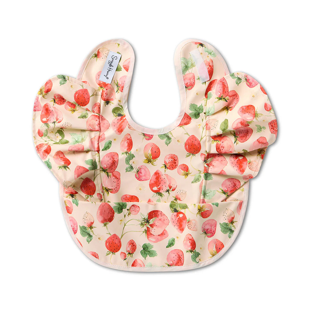 Snuggle Hunny Strawberry Frill Snuggle Bib