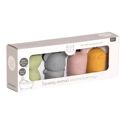 All4Ella Silicone Bath Toys Animal Friends