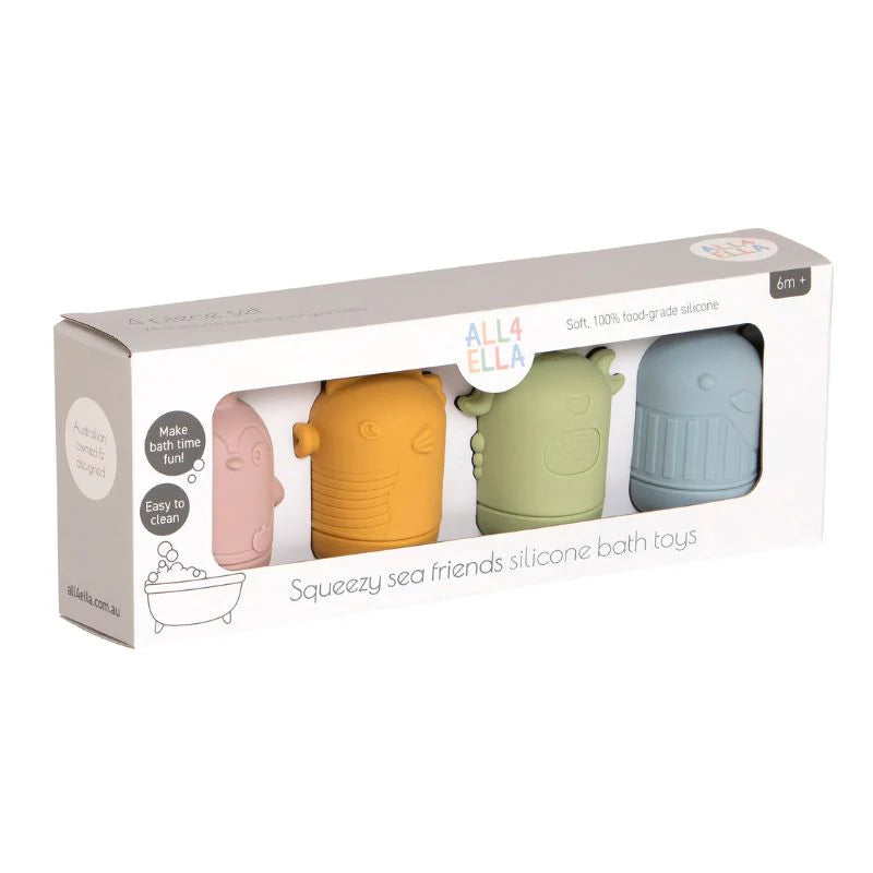 All4Ella Silicone Bath Toys Sea Friends
