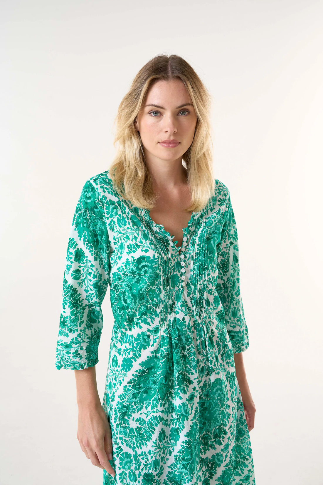 One Season Long Poppy St Tropez Emerald Cotton