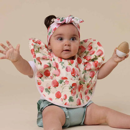 Snuggle Hunny Strawberry Frill Snuggle Bib