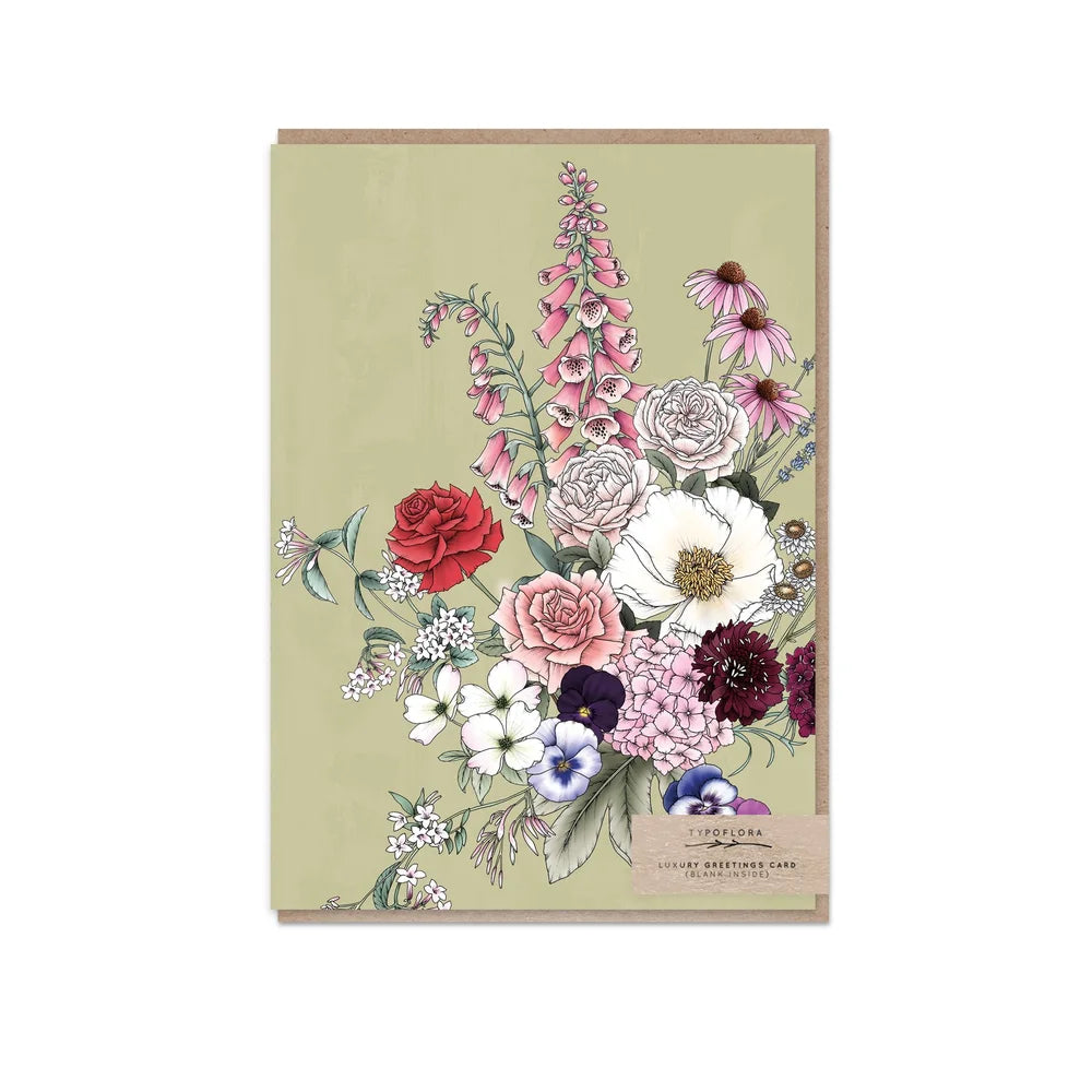 Florist Bouquet in Sage Card