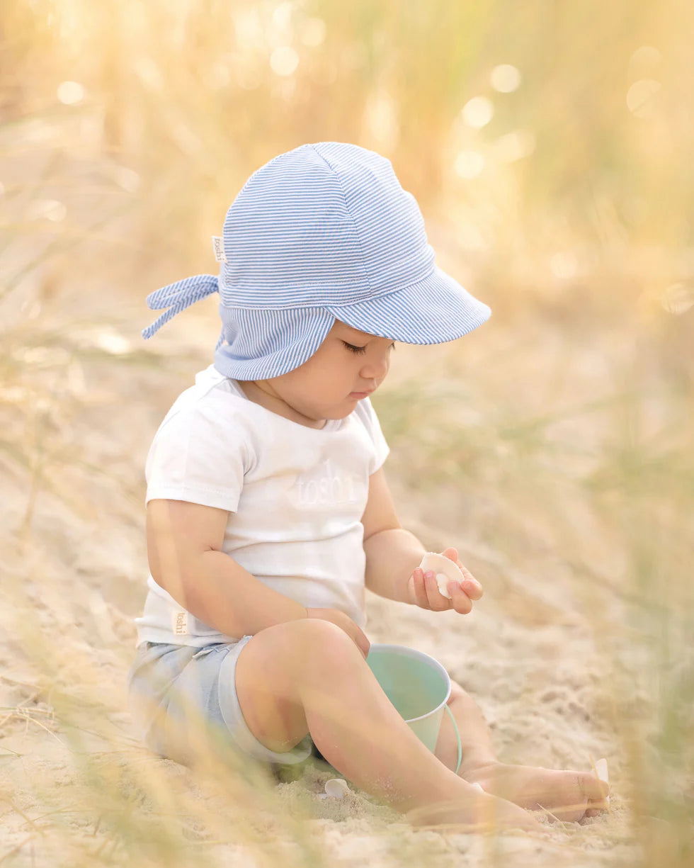 Toshi Flap Cap Baby Sky