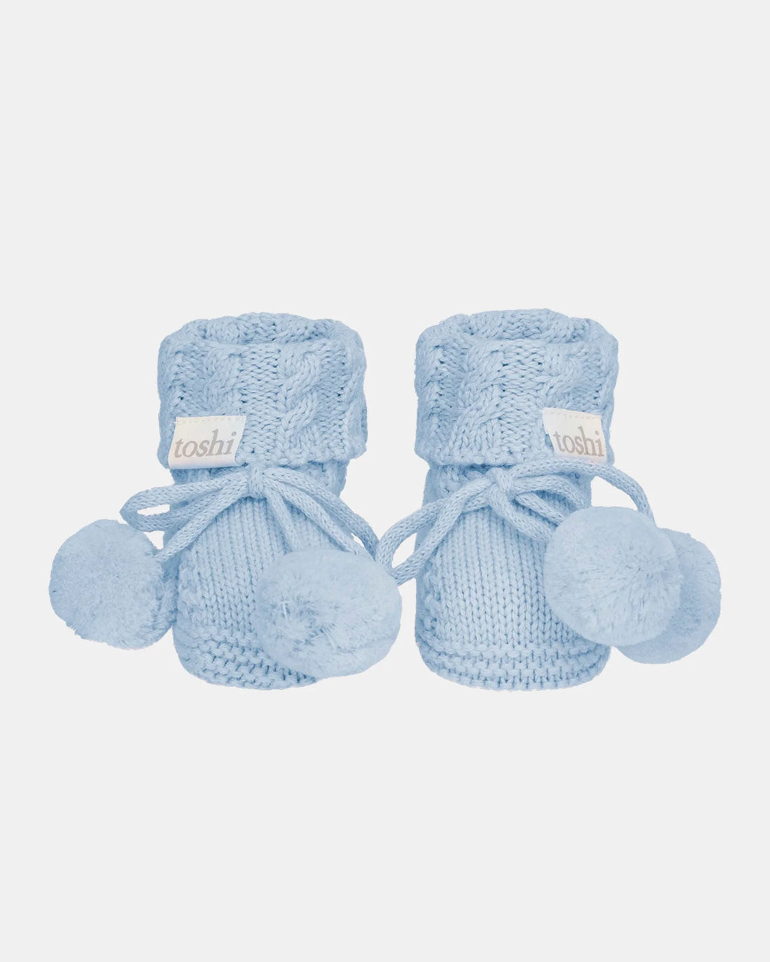 Toshi Organic Baby Booties Yummy Bluebell