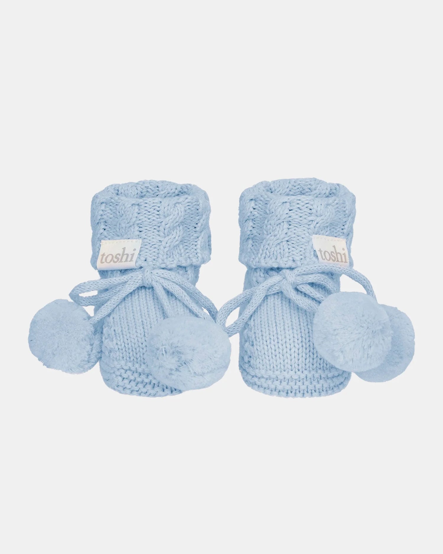 Toshi Organic Baby Booties Yummy Bluebell