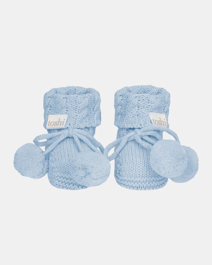 Toshi Organic Baby Booties Yummy Bluebell