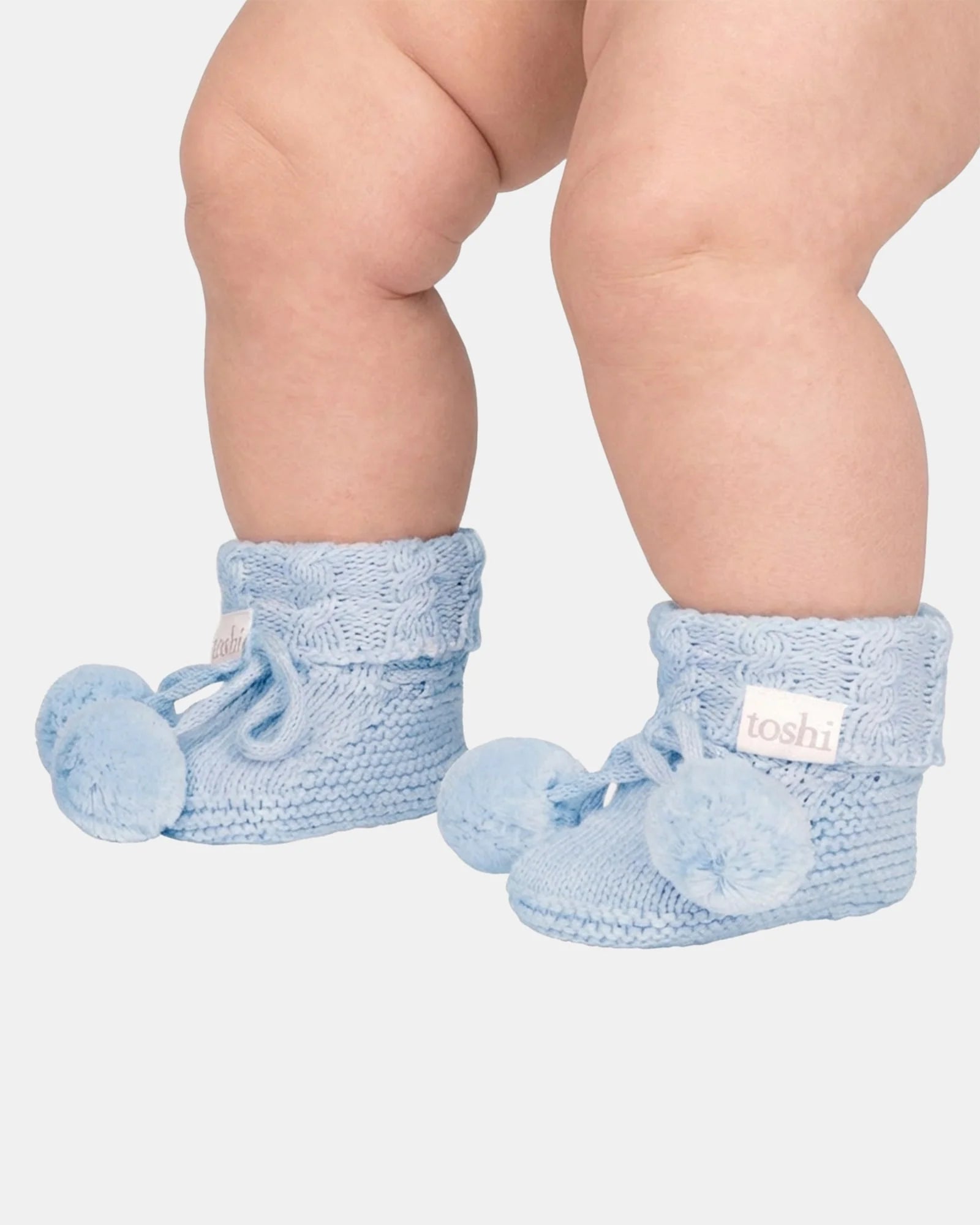 Toshi Organic Baby Booties Yummy Bluebell