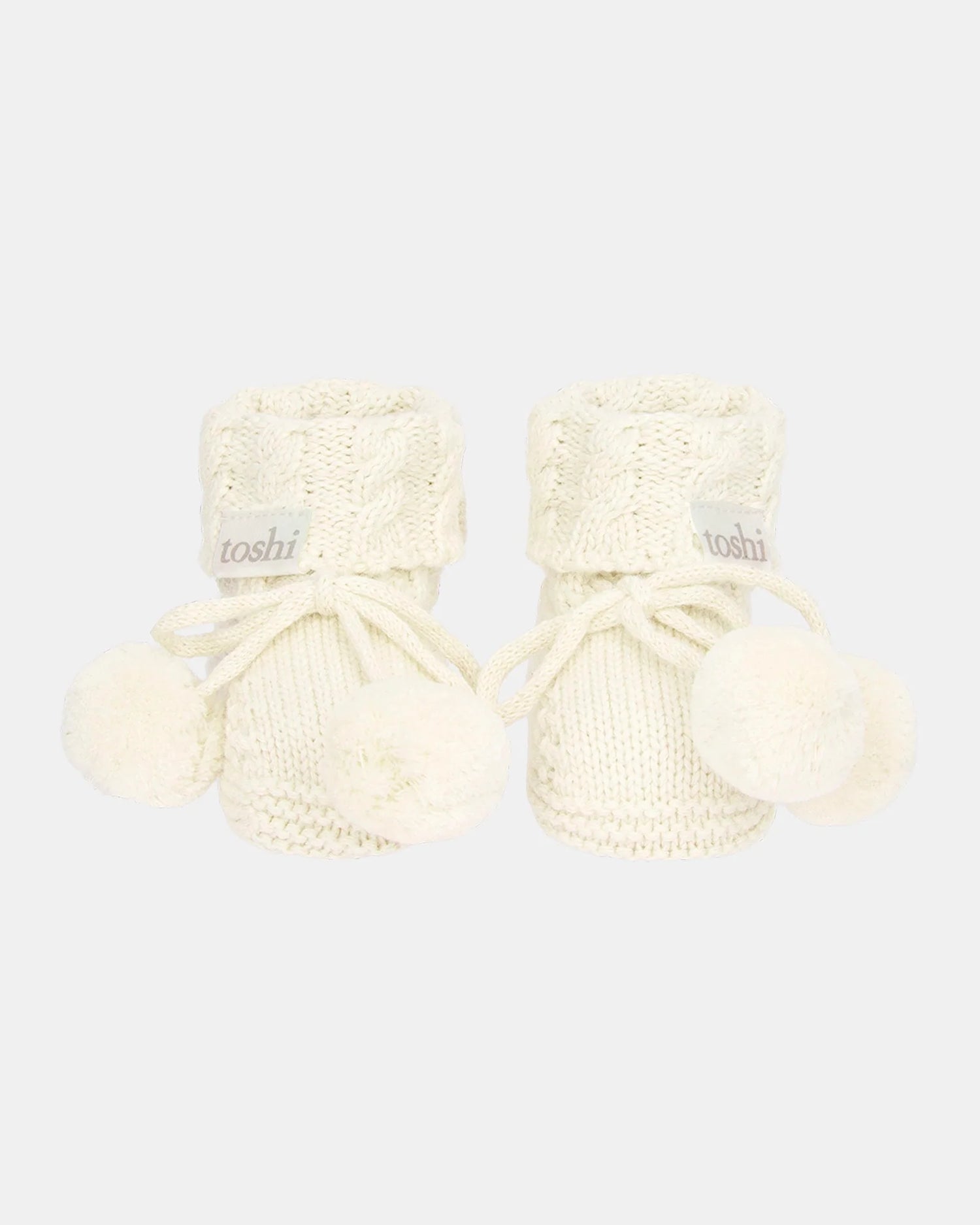 Toshi Organic Baby Booties Yummy Cream