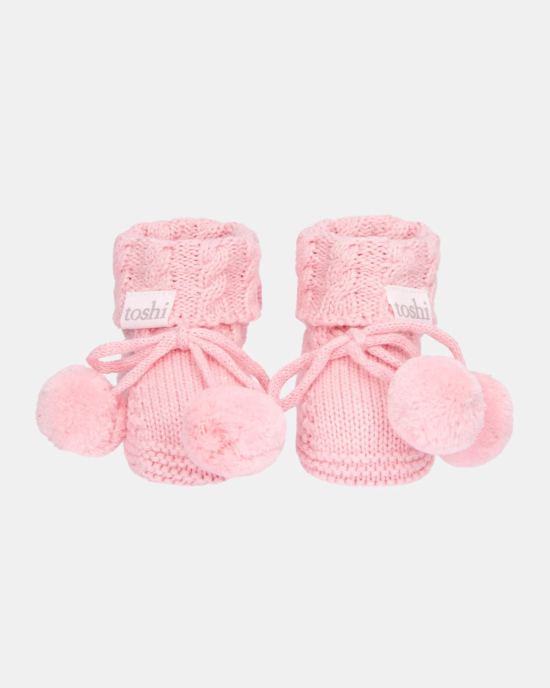 Toshi Organic Baby Booties Yummy Misty Rose