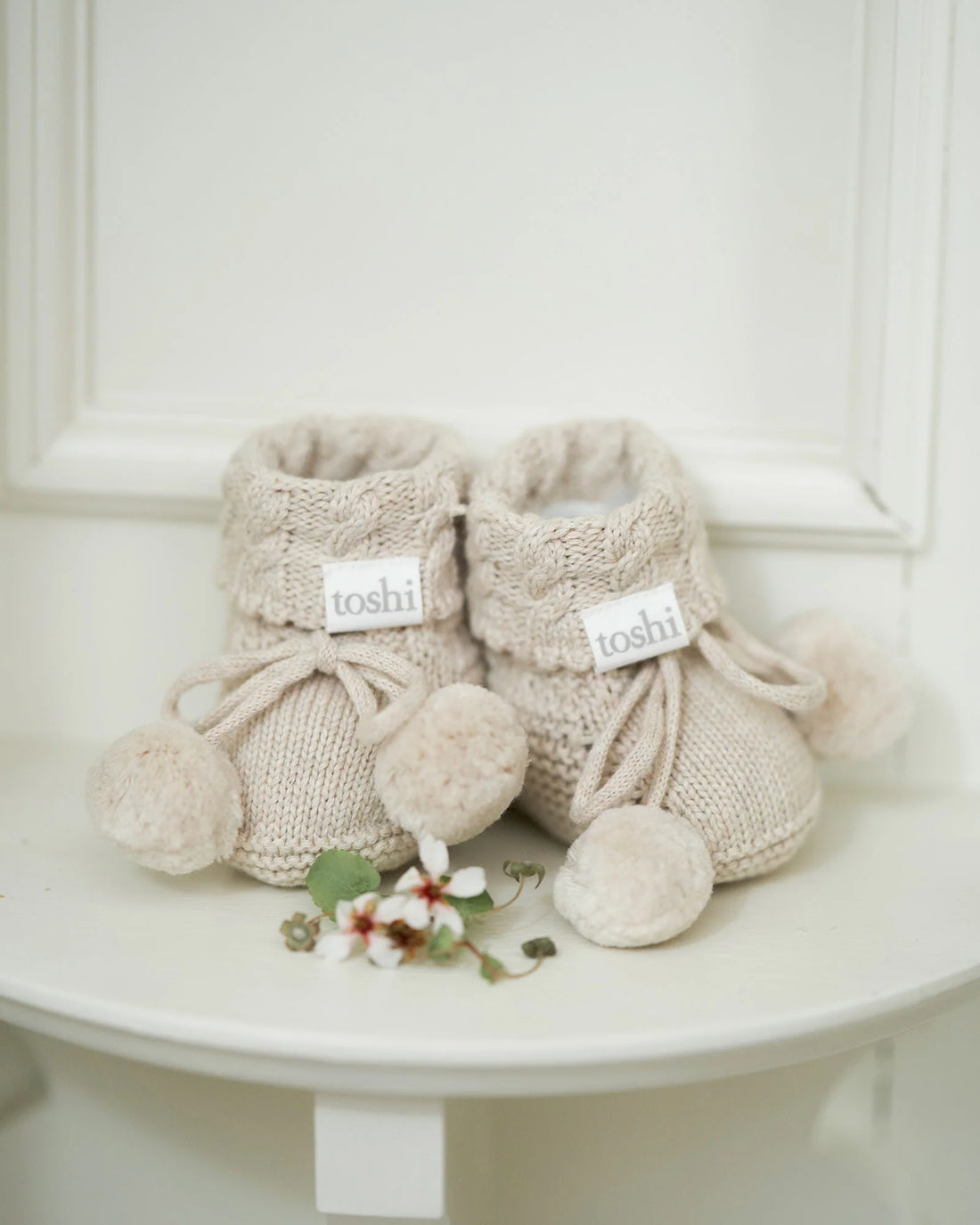 Toshi Organic Baby Booties Yummy Oatmeal