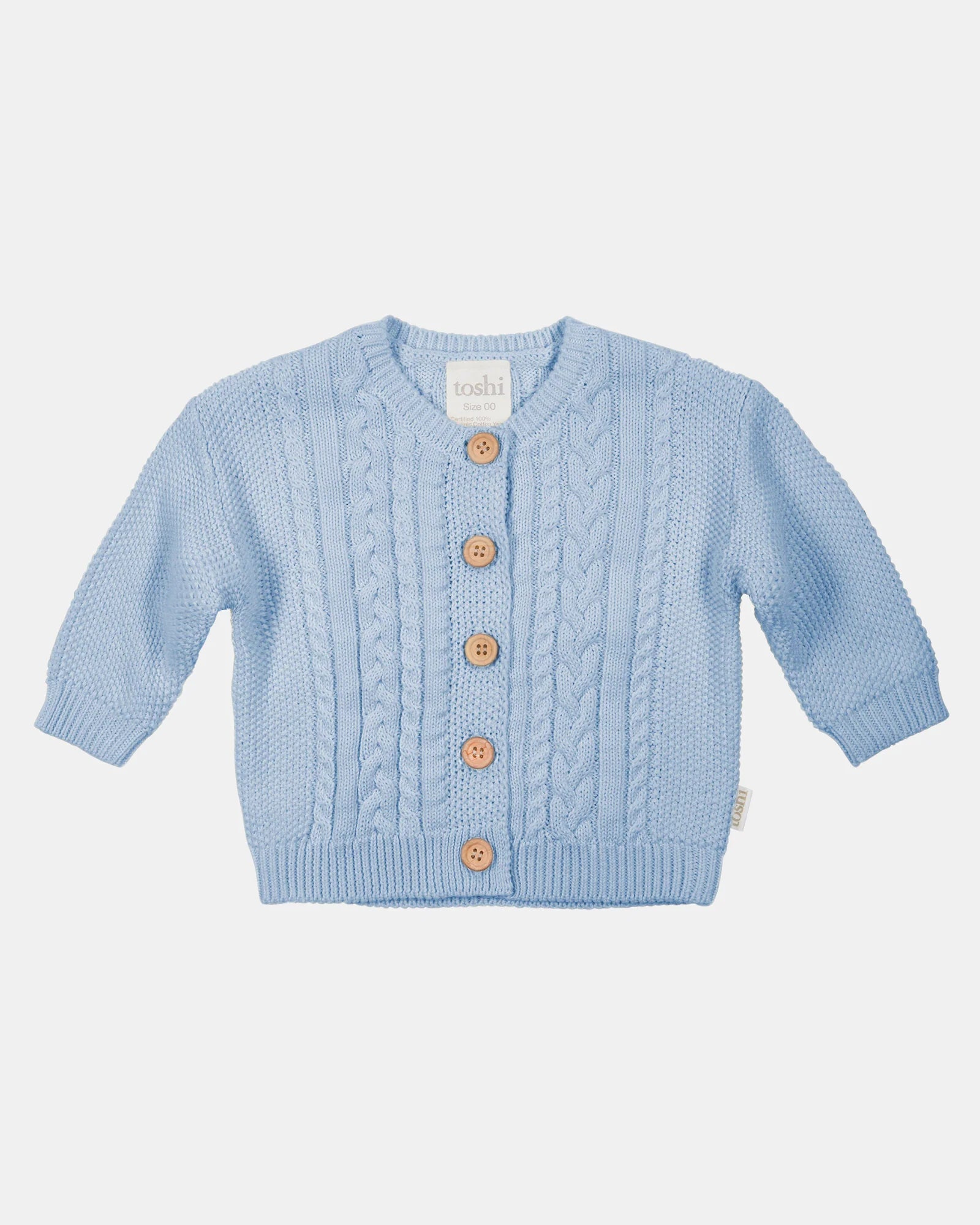 Toshi Organic Cardigan Yummy Bluebell