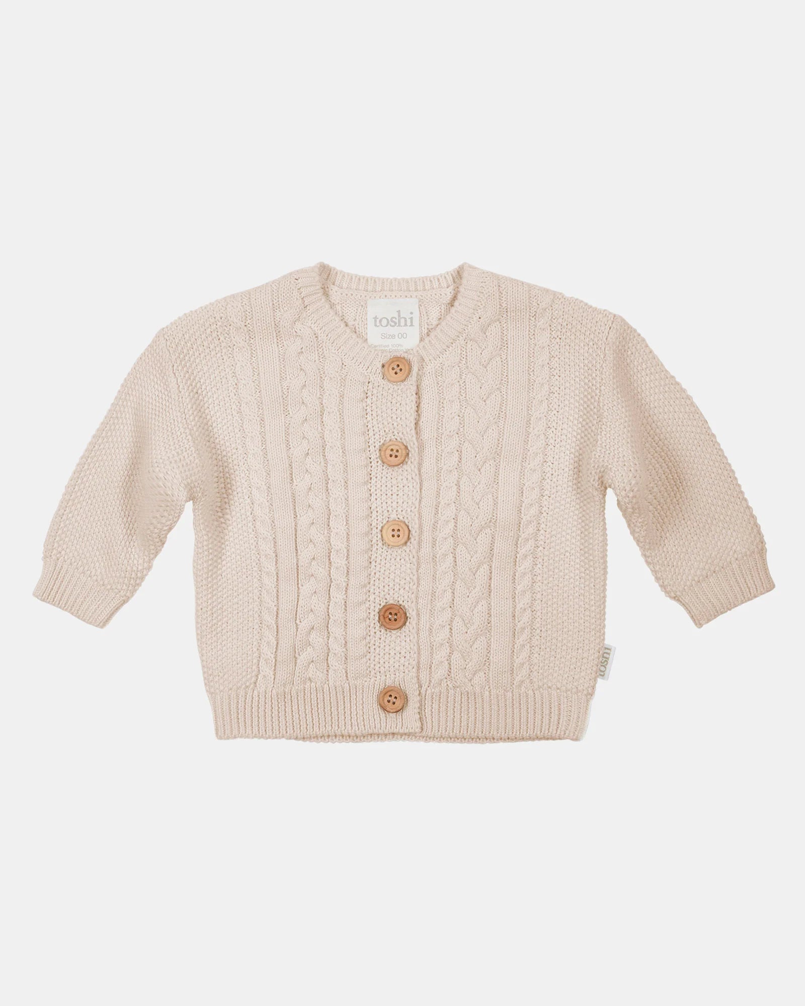 Toshi Organic Cardigan Yummy Oatmeal