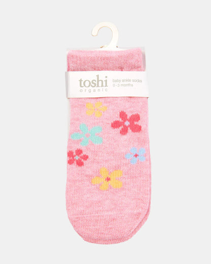 Toshi Organic Socks Ankle Jacquard/Daisy