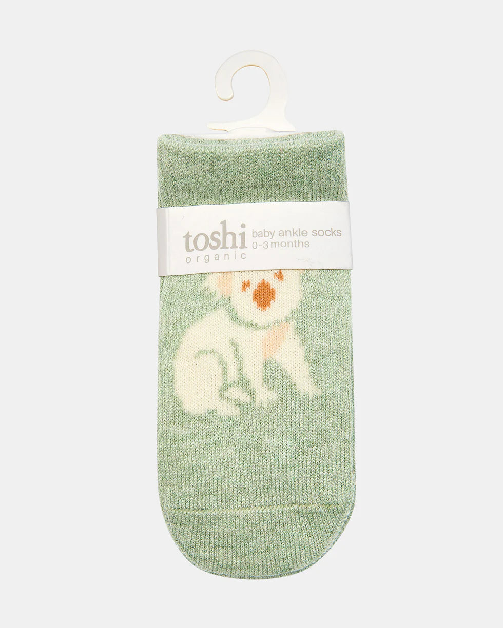 Toshi Organic Socks Ankle Jacquard/Koala