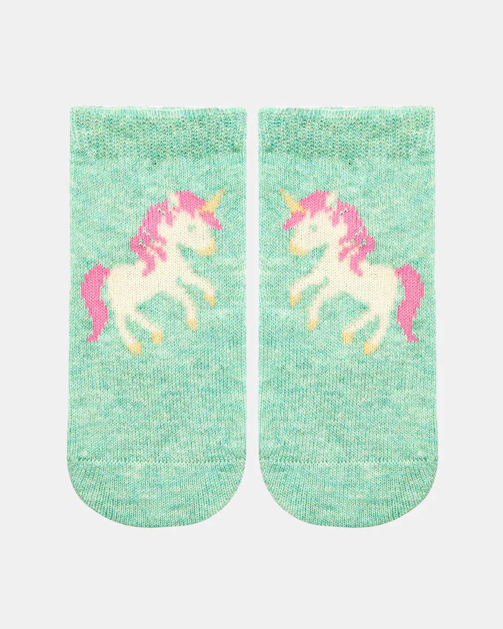 Toshi Organic Socks Ankle Jacquard/Unicorn