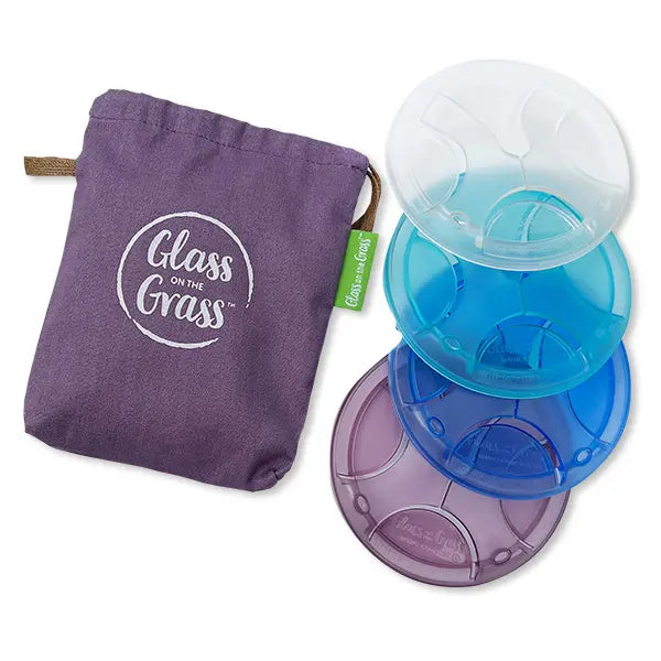 Glass On The Grass Resin Coasters Tranquility Purple
