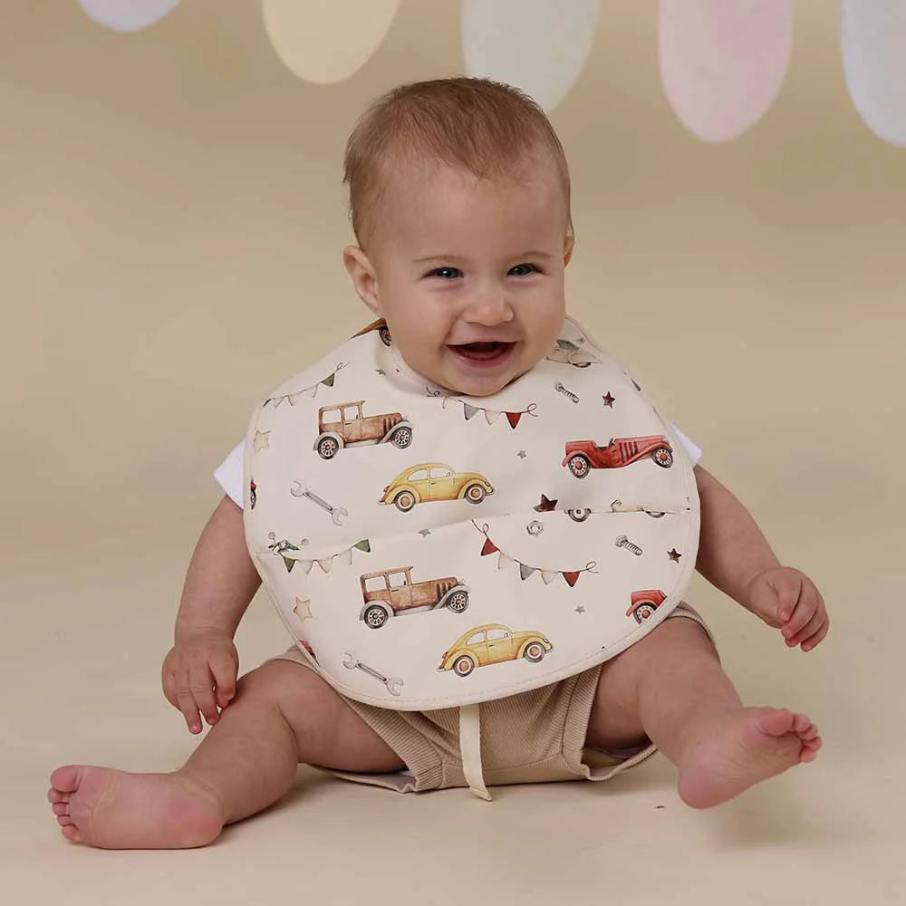 Snuggle Hunny Vintage Car Snuggle Bib