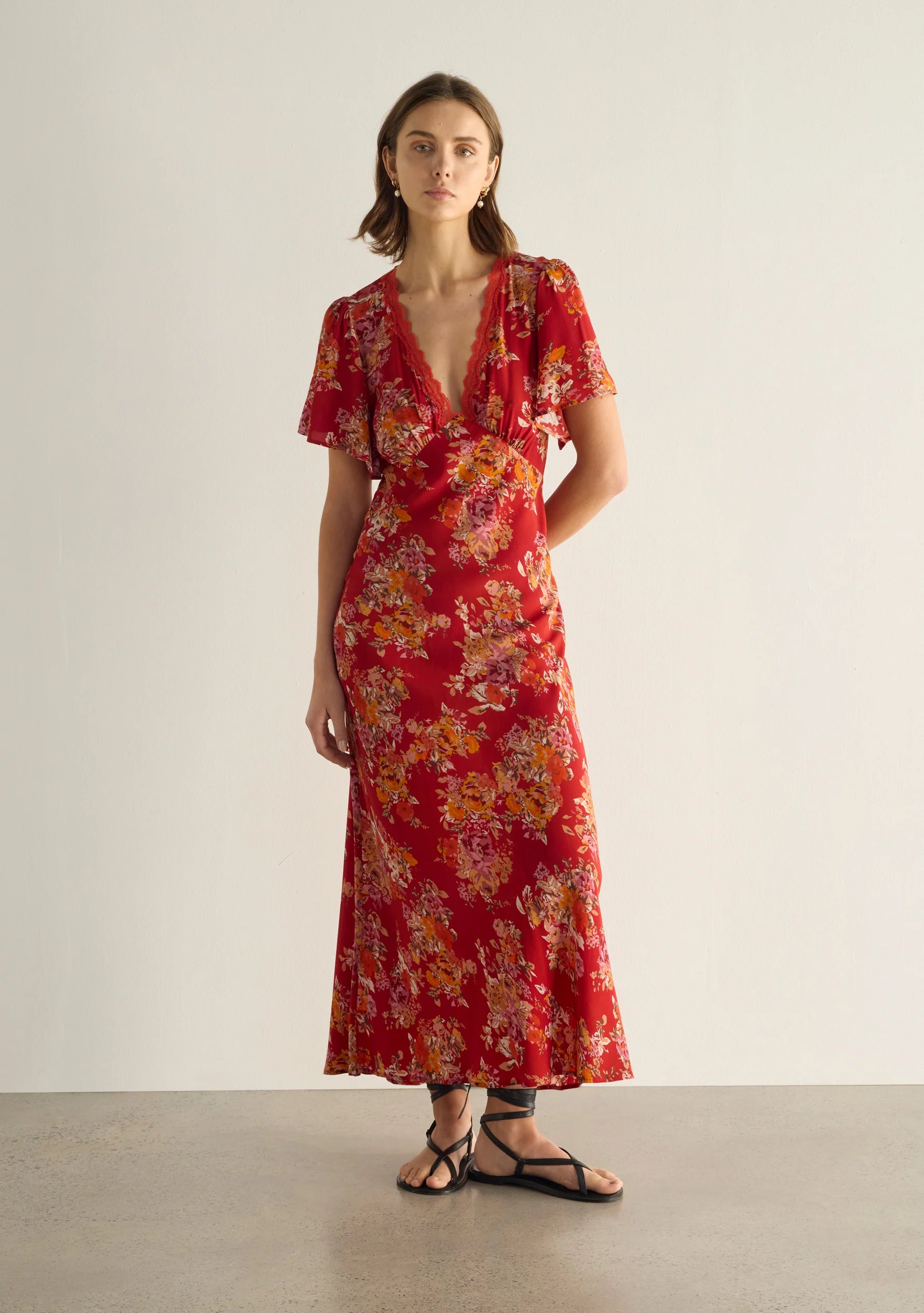 Auguste The Label Calais Midi Dress