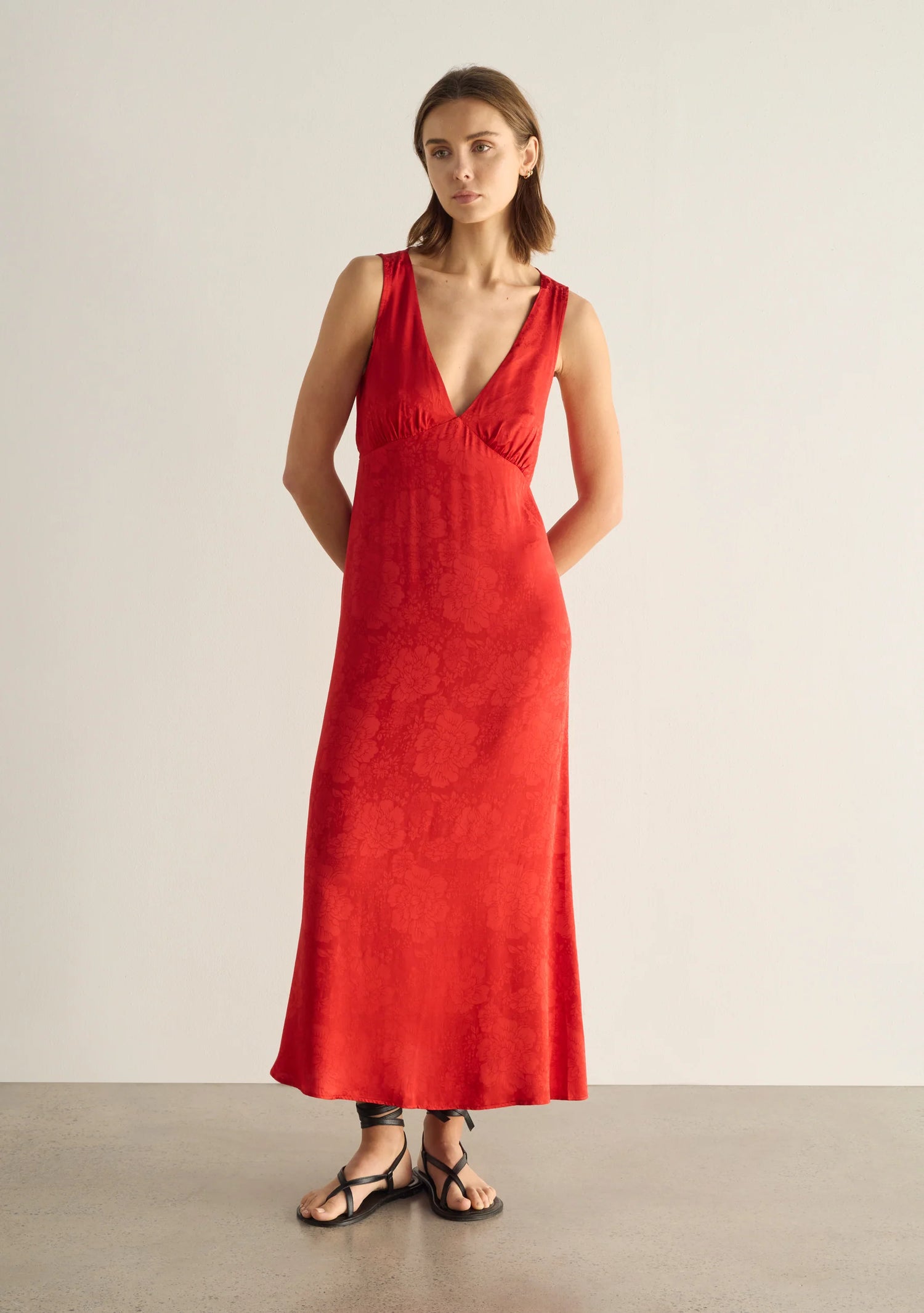 Auguste The Label River Midi Dress Red