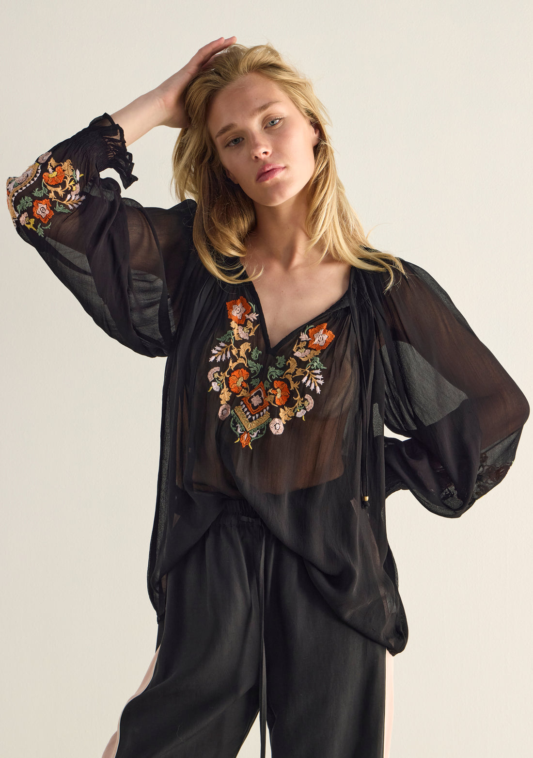 Auguste The Label Olea Blouse Black