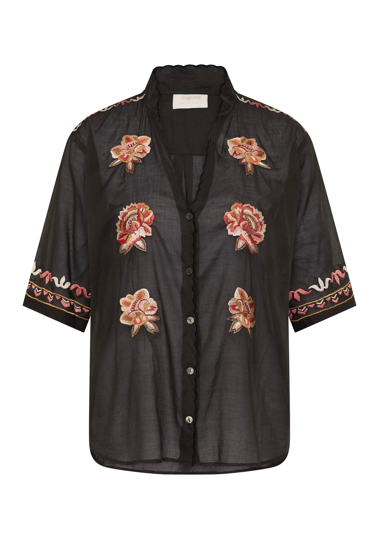 Auguste Vesper Embroidered Blouse Black