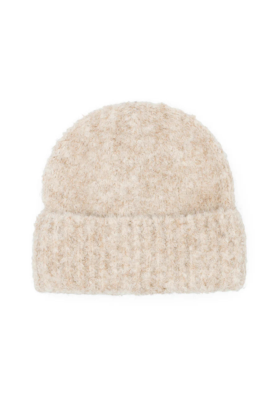 Morgan &amp; Taylor Cream Freya Boucle Beanie in Cream