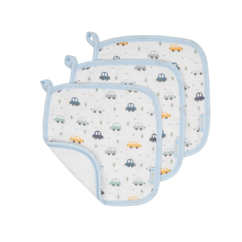 All4Ella Wash Cloths 3Pk Beep Beep