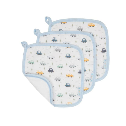 All4Ella Wash Cloths 3Pk Beep Beep