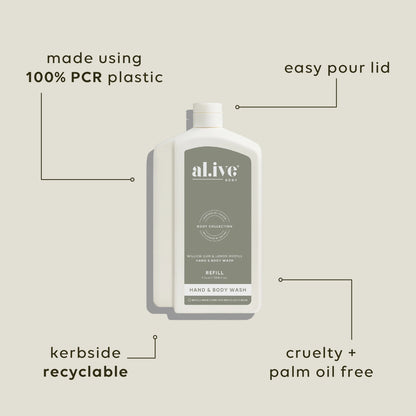 AL.IVE Body 1L Hand &amp; Body Wash Willow Gum &amp; Lemon Myrtle