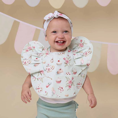Snuggle Hunny White Rabbit Frill Snuggle Bib
