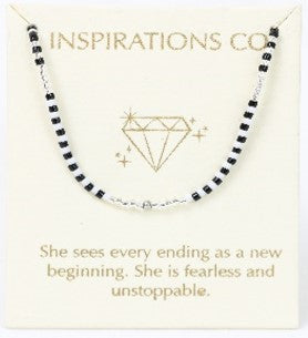 Inspiration Necklace Silver/Black/White