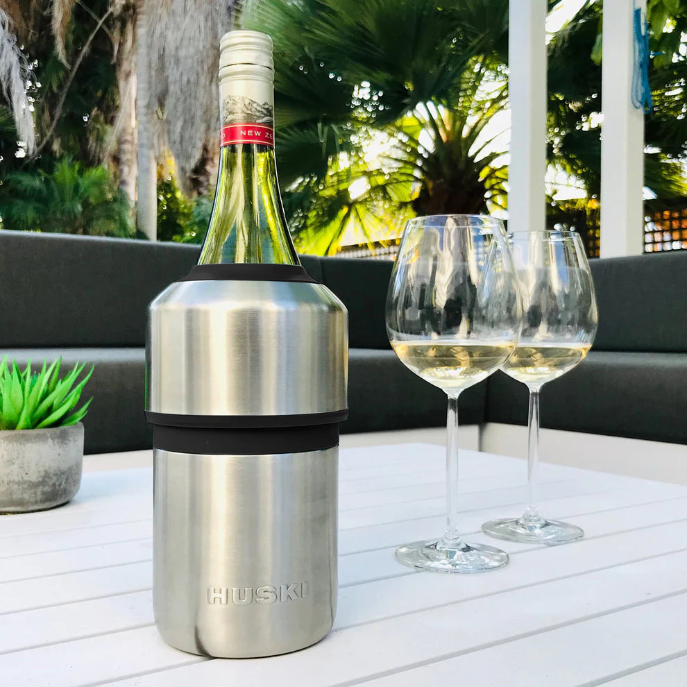 Huski Wine Cooler Brushed Silver