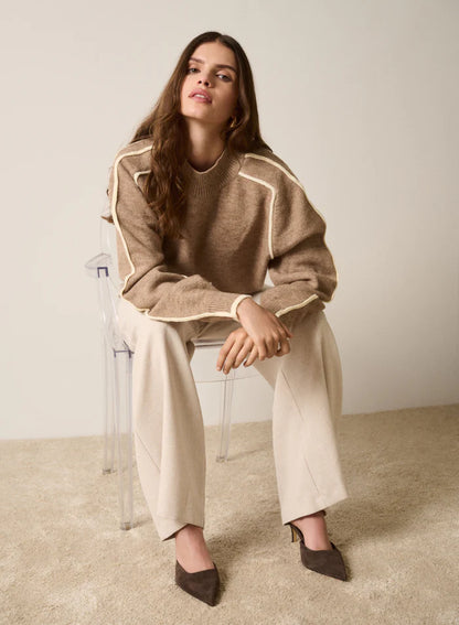 Esmaee Oatmeal Getaway Sweater