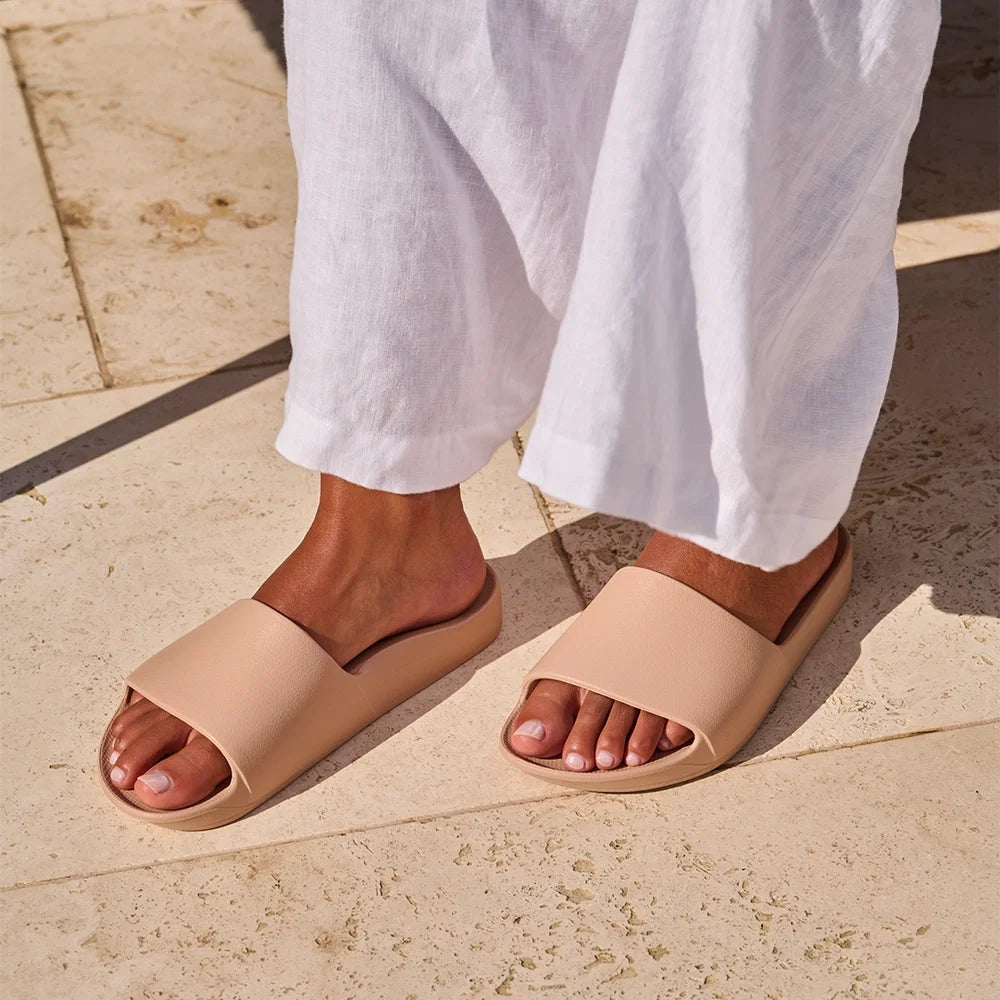 Archies Arch Support Slides Tan