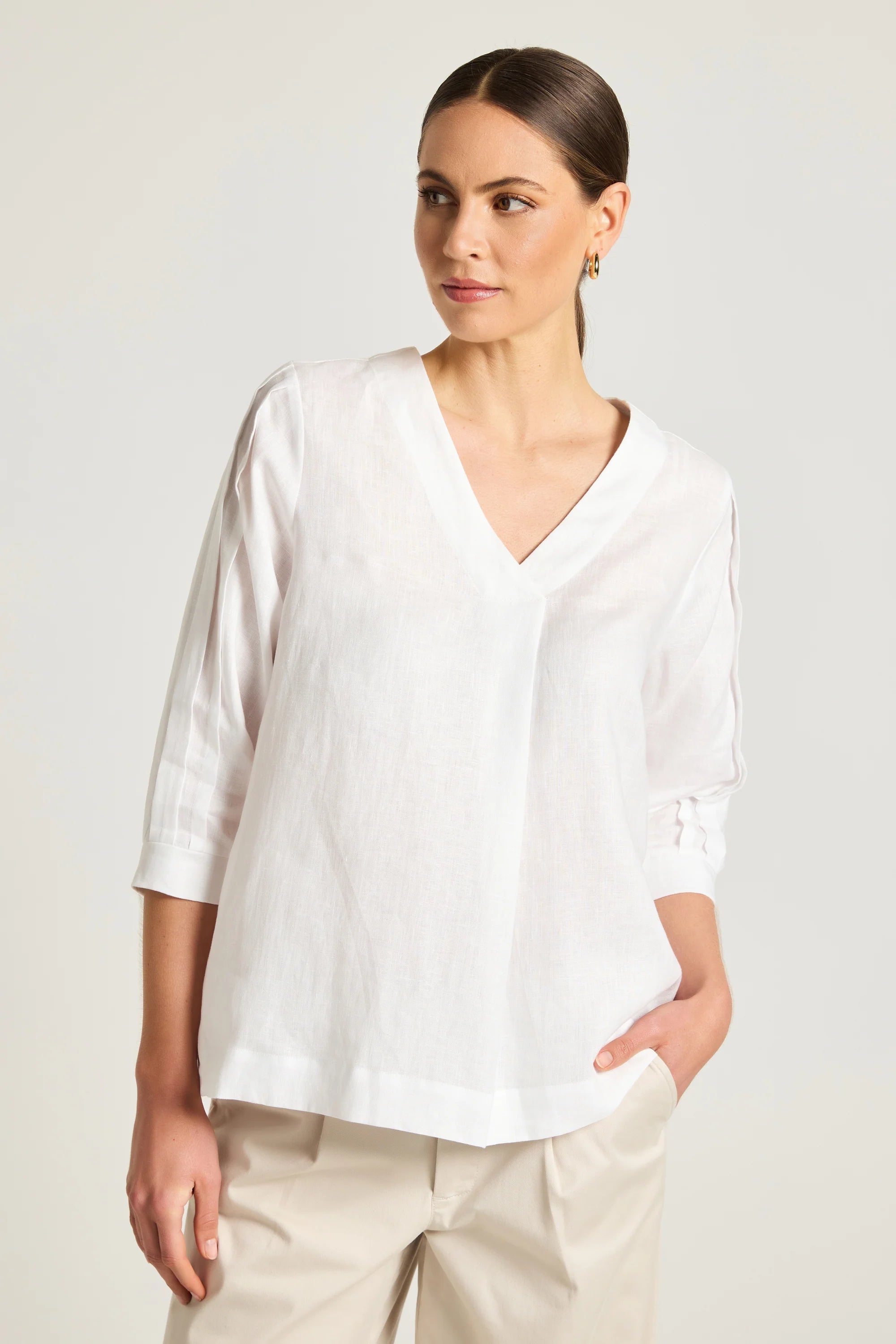 Kara Top White