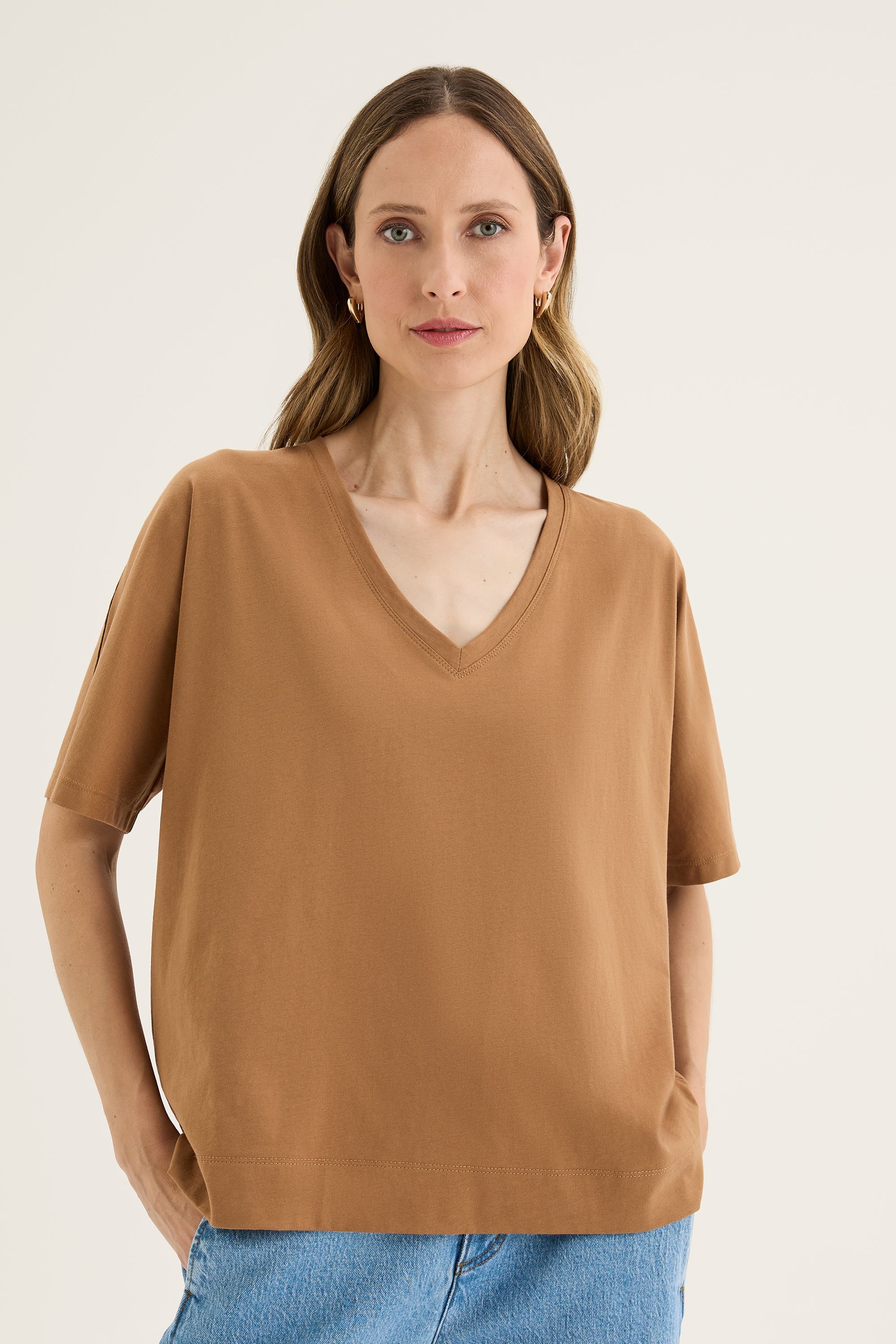 Yarra Trail Glass Tee Nutmeg