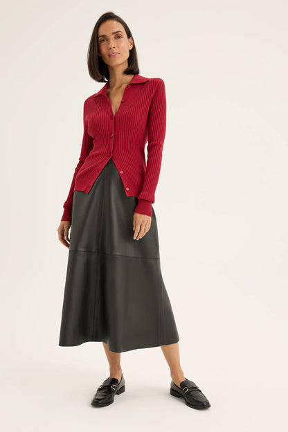 Yarra Trail Maple Cardi Scarlet