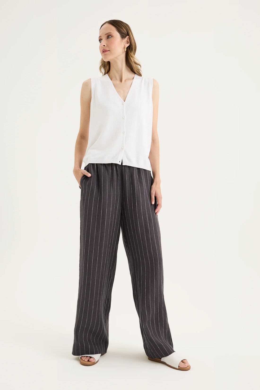 Yarra Trail Phoenix Pant Alloy/White