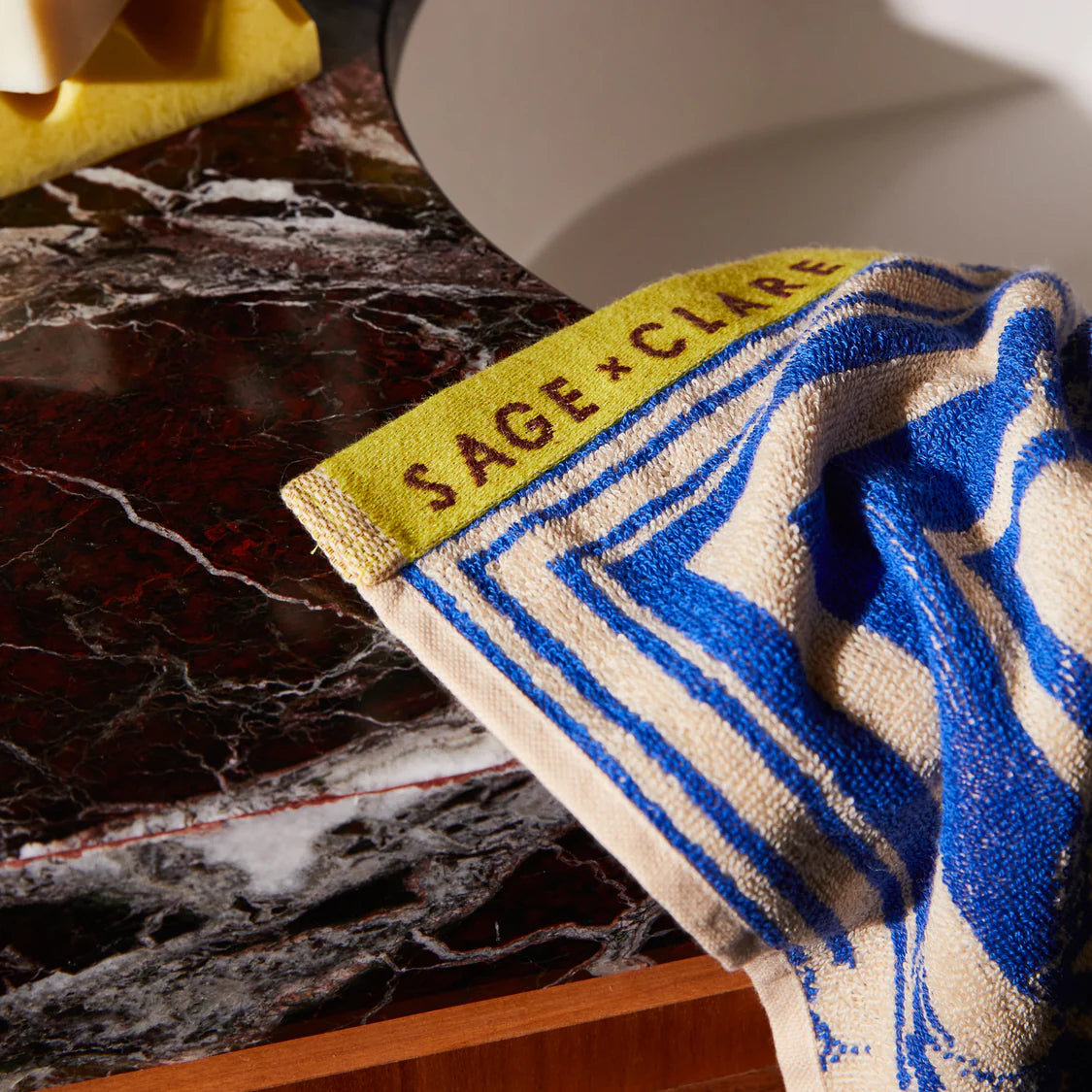 Sage x Clare Eliza Face Washer Set Ultramarine