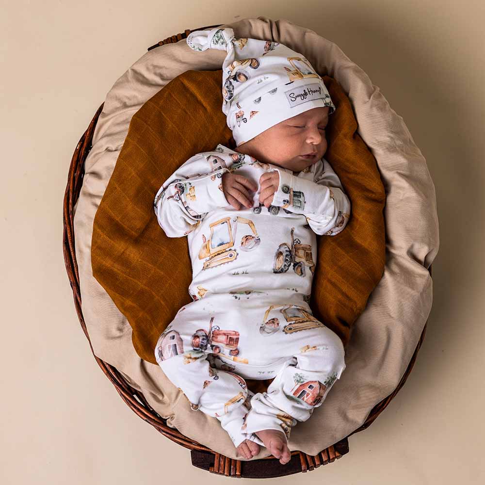 Snuggle Hunny Organic Grow Suit Diggers + Tractors