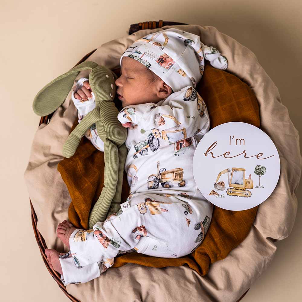 Snuggle Hunny Organic Grow Suit Diggers + Tractors