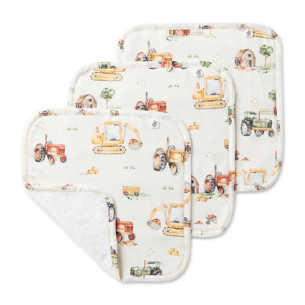 Snuggle Hunny Organic Wash Cloths Diggers